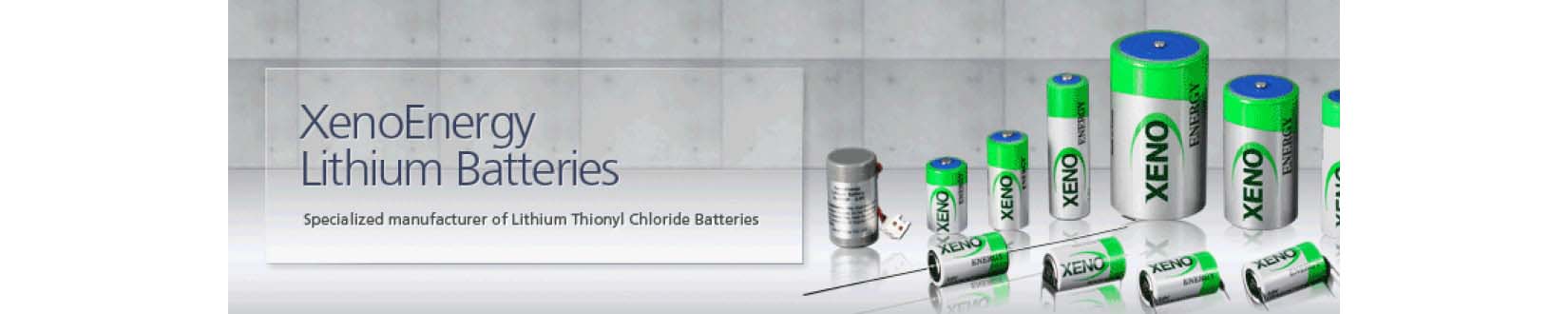 Xeno Lithium-Thionyl Chloride (Li-SOCl₂) batteries