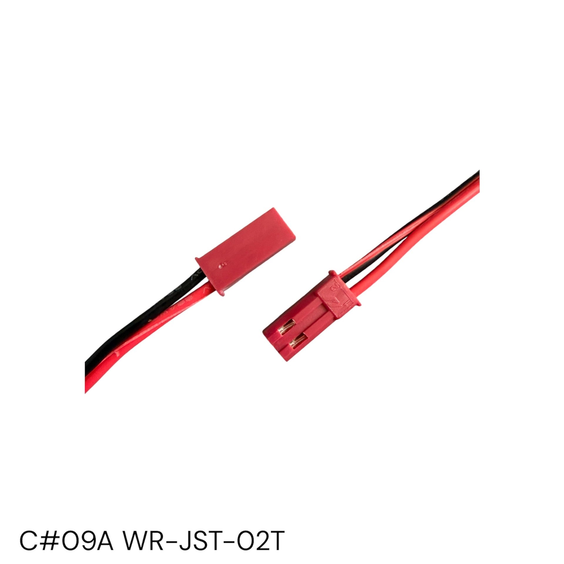 C#09A WR-JST-02T RCY, Plug, 2 Ways, 2.5 mm, SYF-001T-P0.9 Socket Contacts
