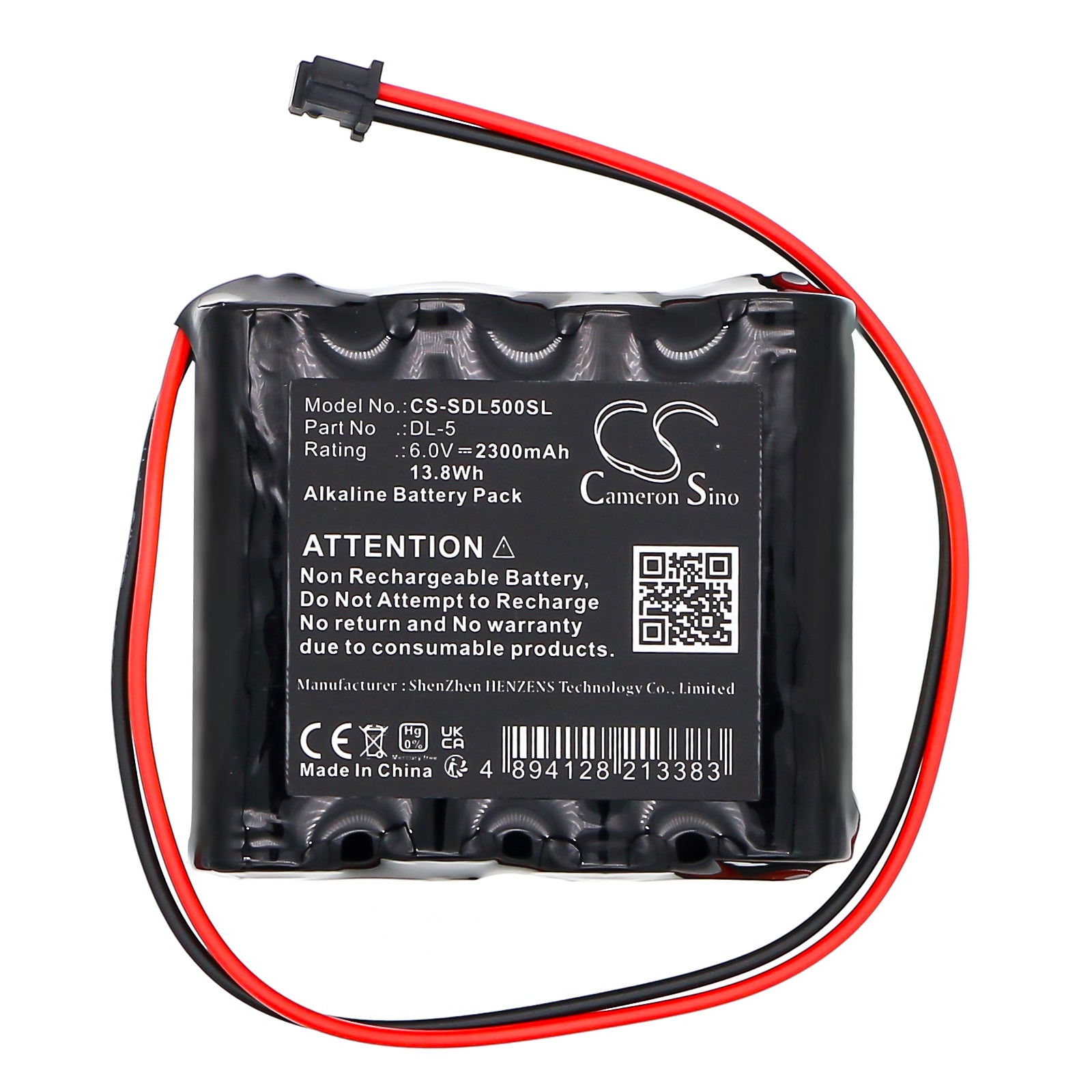 Replacement Battery for Door Lock DL-5, Alkaline 6V