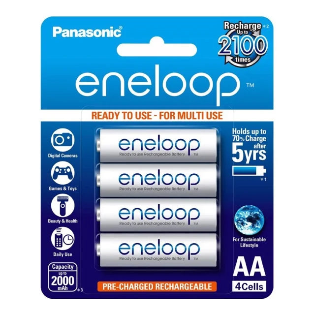 Panasonic Eneloop AA Rechargeable Battery 1990mAh (Pack of 4)