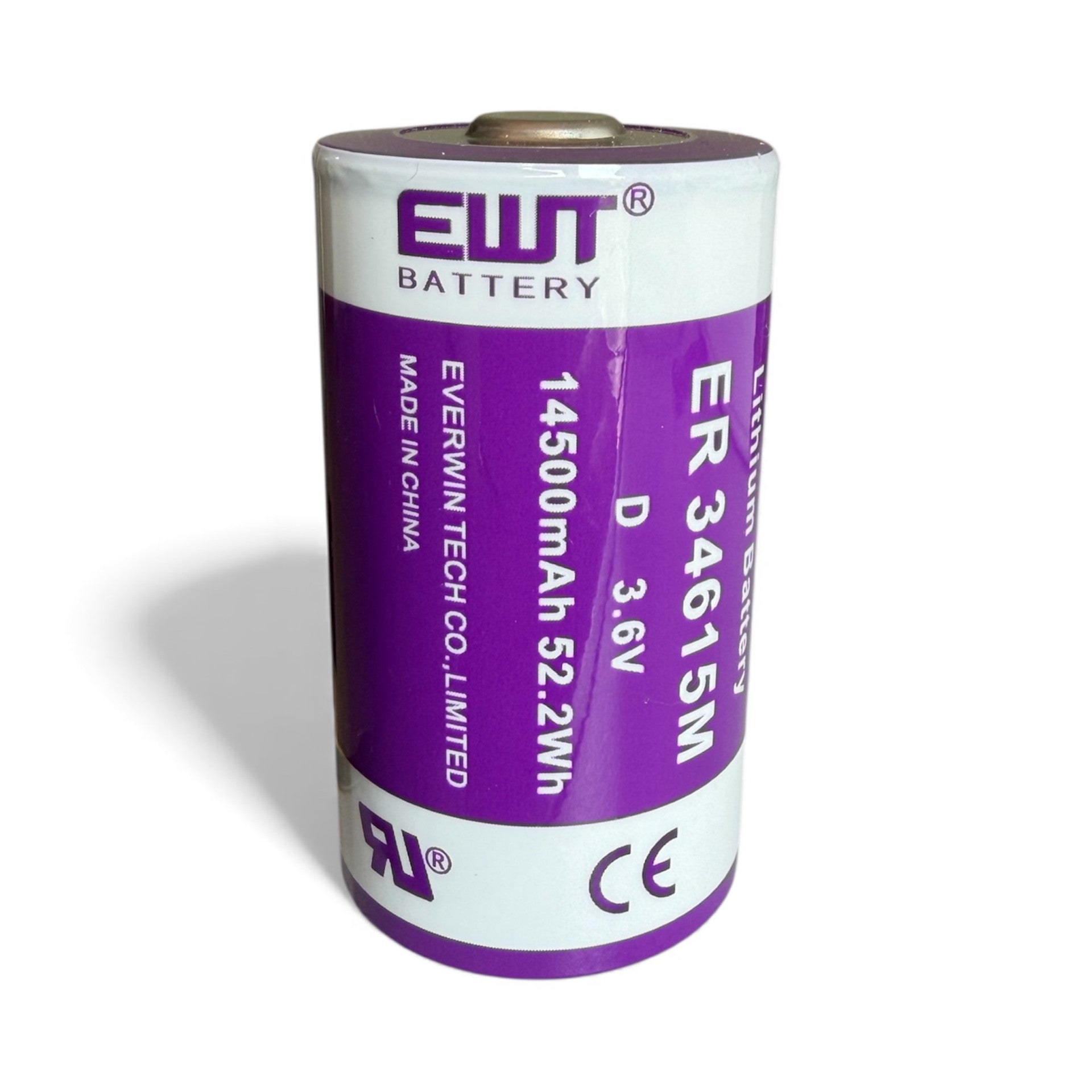 EWT ER34615M 3.6V Primary lithium-thionyl chloride D -size spiral cell