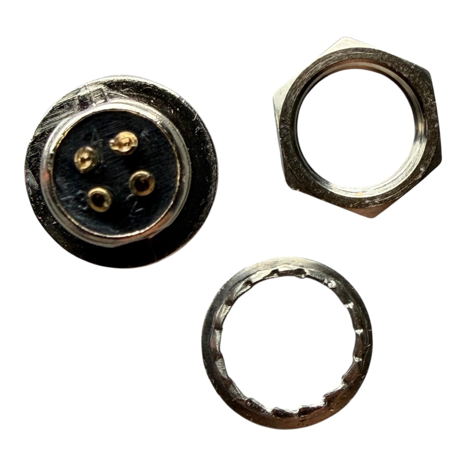 HR10A-7R-4P(74) 4 Position Circular Connector Receptacle, Male Pins Solder Cup