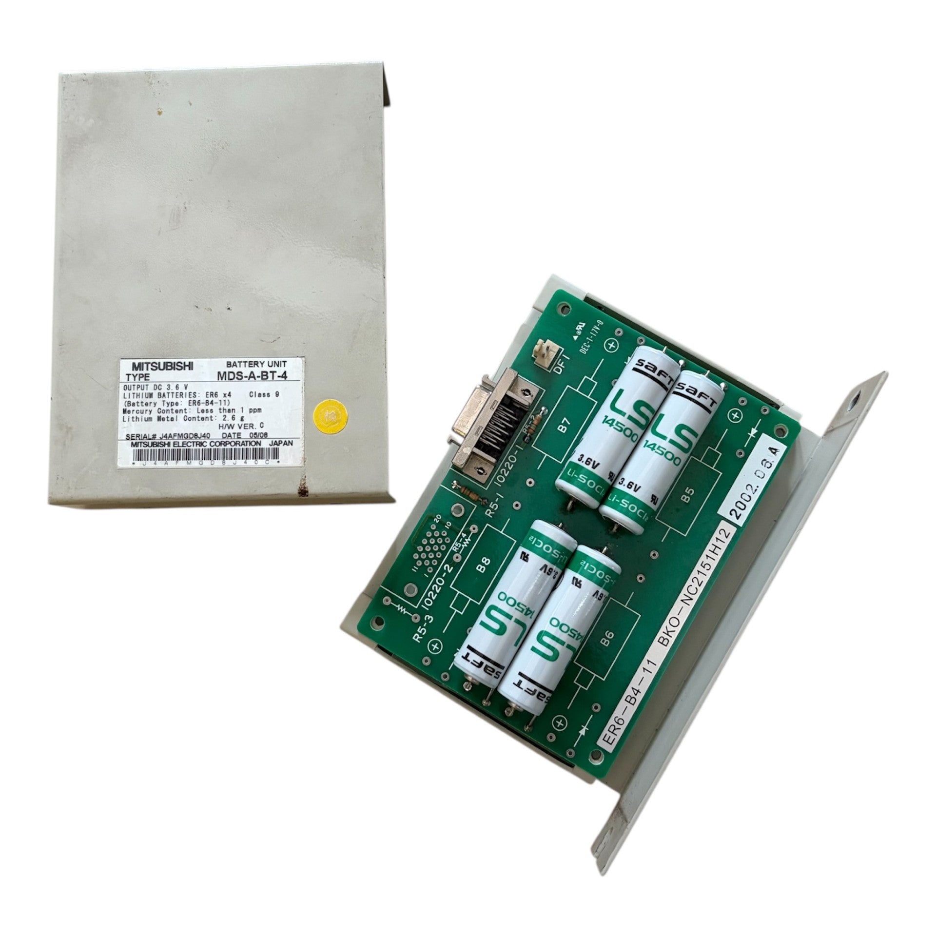 Replacement battery for Mitsubishi MDS-A-BT-4 Battery Unit