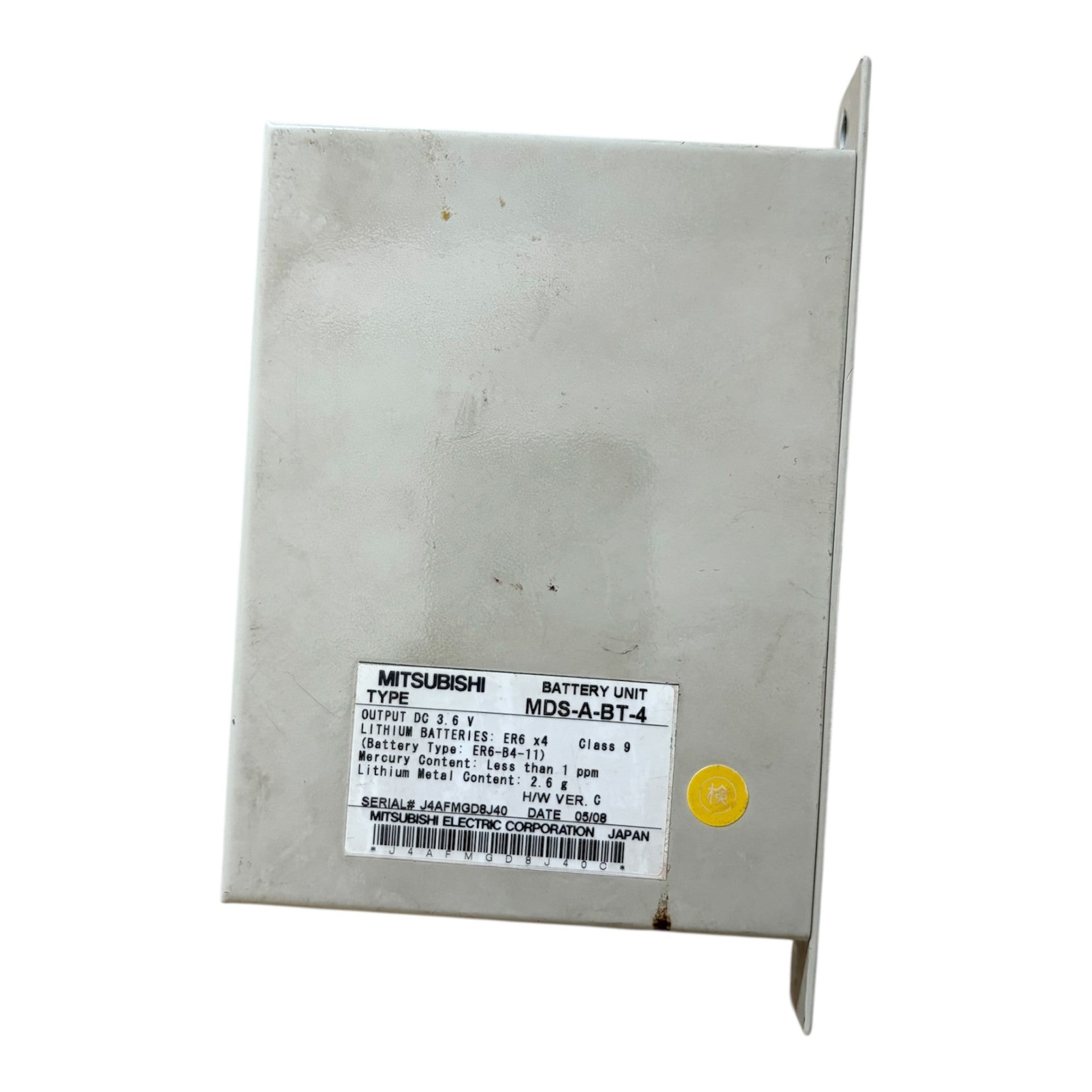 Replacement battery for Mitsubishi MDS-A-BT-4 Battery Unit
