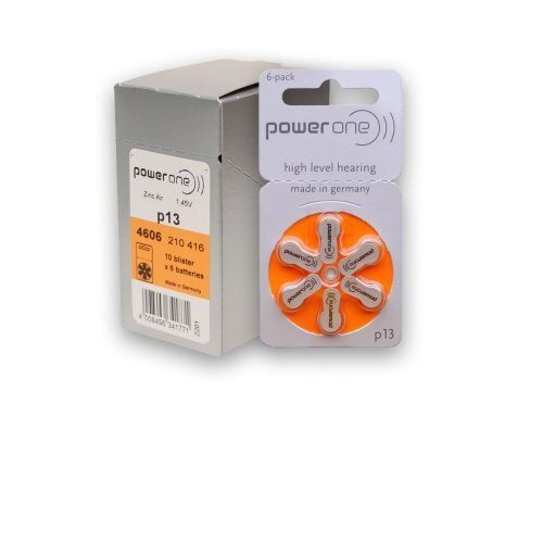 PowerOne Zinc Air P13 Hearing Aid Battery (Box of 60 PCS)