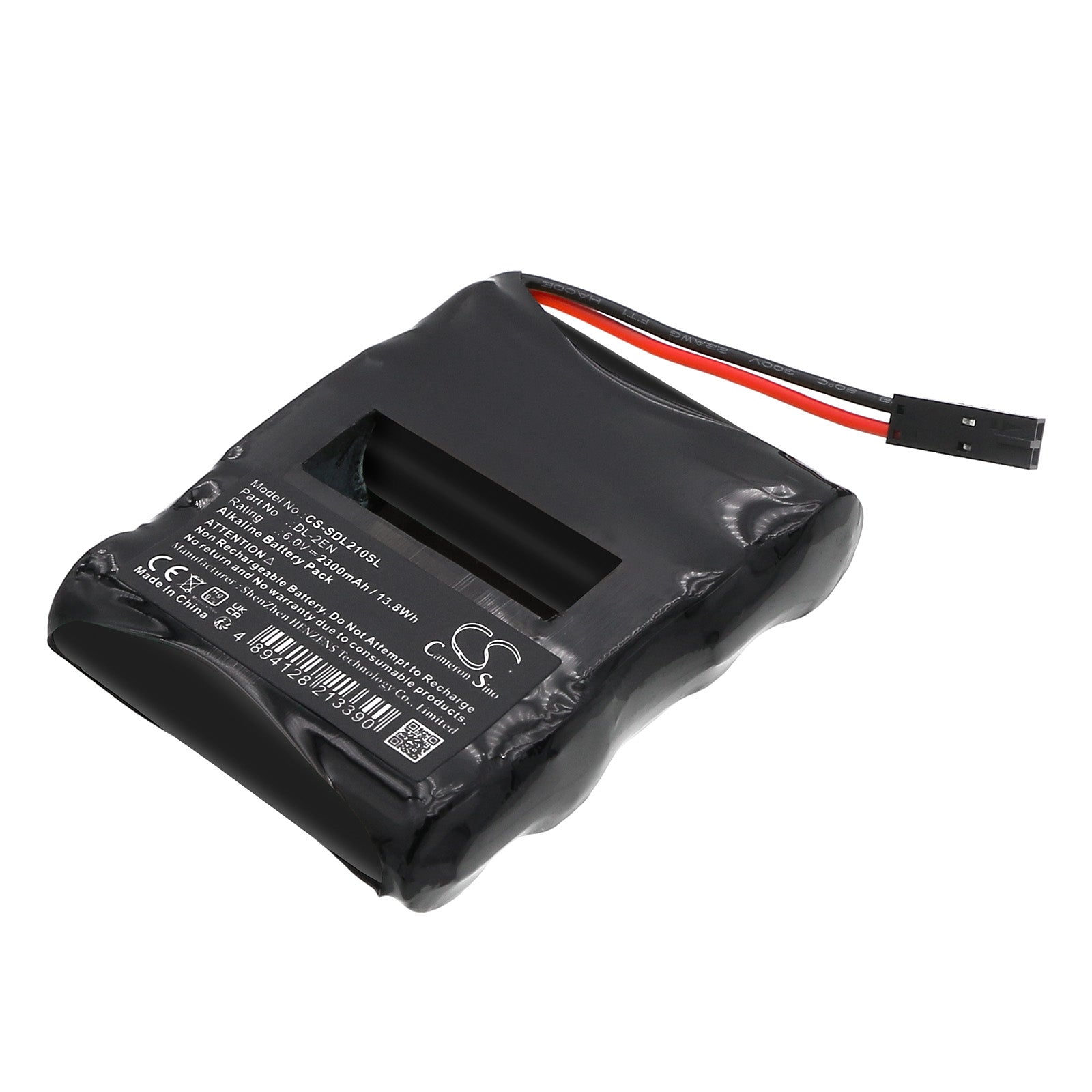Replacement Battery for Saflok DL-2EN, Alkaline 6V