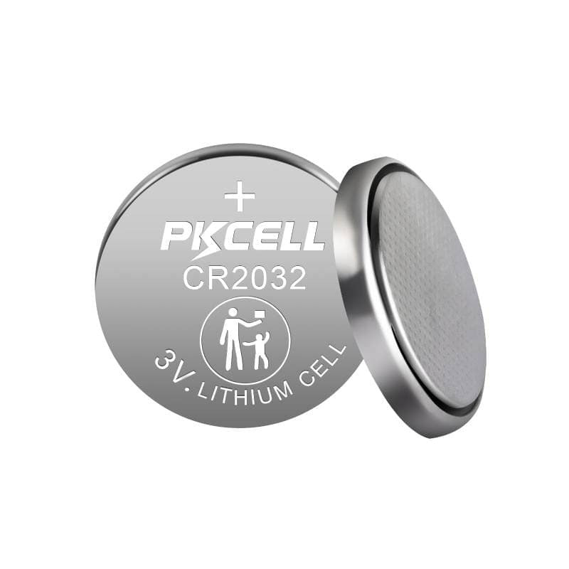 PkCell Button Cell Battery CR2032 LiMnO2 - (Industrial Packing 100 PCS)